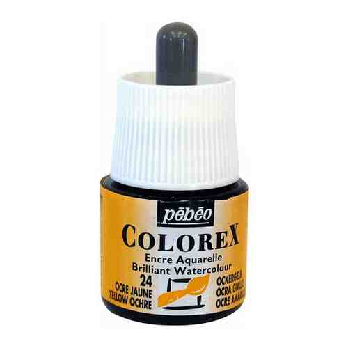 Акварельные чернила Pebeo Colorex, 45 мл, охра желтая арт. 100845809217