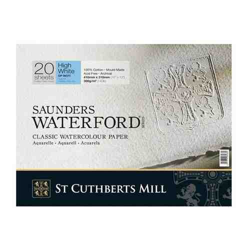 Альбом-склейка для акварели Saunders Waterford C.P. среднее зерно 41х31 см 20 л 300 г белоснежный арт. 1701190095