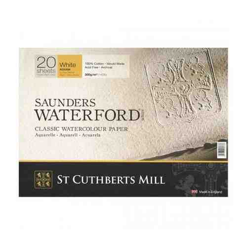 Альбом-склейка для акварели Saunders Waterford Rough крупное зерно 36х26 см 20 л 300 г белый арт. 1441535455