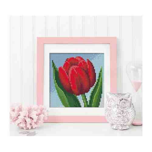 Алмазная вышивка Алмазная Живопись «Красный тюльпан», 15x15 см арт. 101139657898