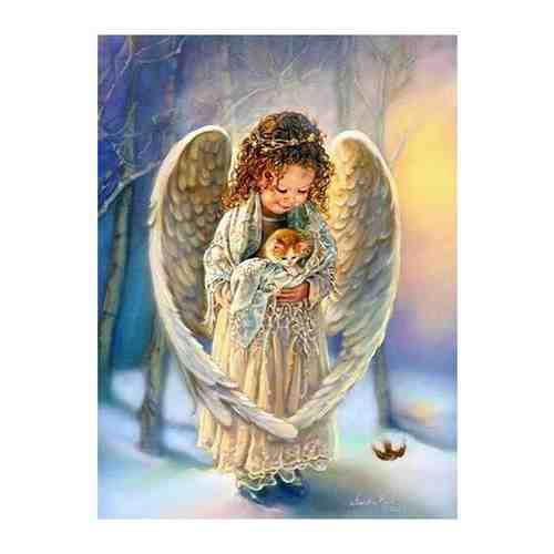 Алмазная вышивка Алмазное Хобби «Зимний ангел», 50x40 см арт. 101148683951
