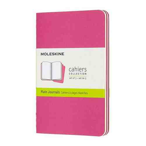 Блокнот Moleskine CAHIER JOURNAL CH013D17 Pocket 90x140мм обложка картон 64стр. нелинованный розовый неон (3шт) арт. 1451189468
