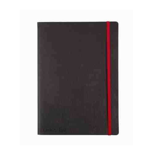 Блокнот OXFORD BLACK'n'RED А5+ 72л фикс.резинка, карман, мягк.обл.400051203 1 шт. арт. 101063436025