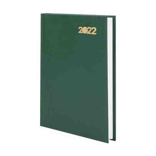 Ежедневник датированный 2022 (145х215 мм), А5, STAFF, твердая обложка бумвинил, зеленый, 113340 арт. 101416499322