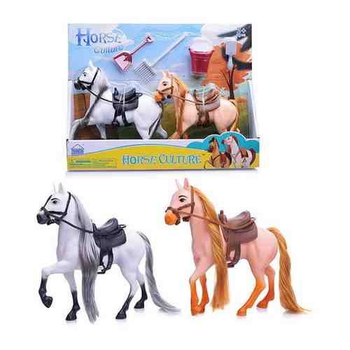 Фигурка лошадь с аксессуарами 2 лошадки в наборе / Набор Лошадей арт. 101764277784