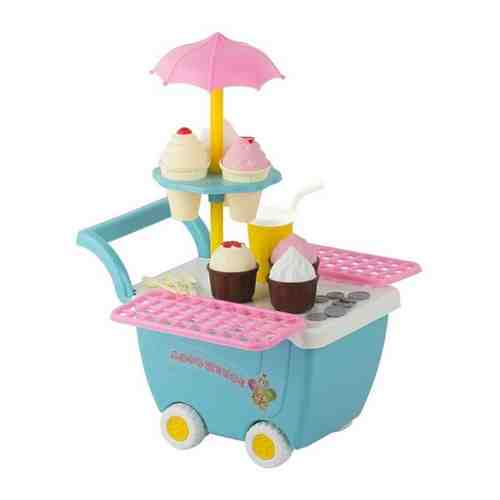 Игровой набор с мороженым, на тележке, детский набор с мороженым, магазин мороженого, 13 предметов арт. 101694730628