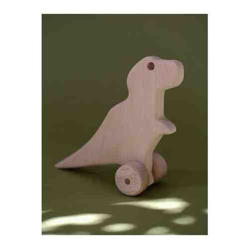 Игрушка деревянная каталка тиранозавр Рекс KAZA арт. 101607200796
