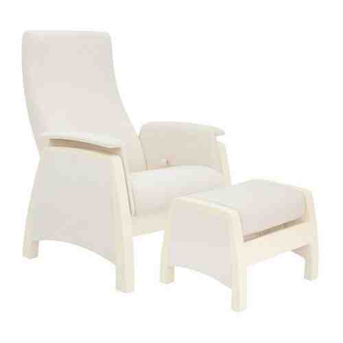 Кресло для мамы Milli Sky с пуфом, дуб шампань/verona light grey арт. 101171263425