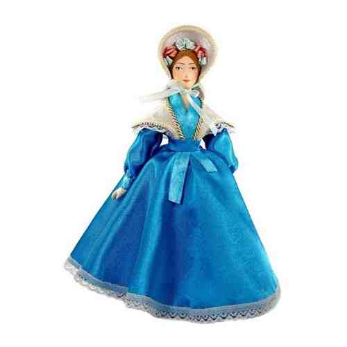 Кукла интерьерная фарфоровая Барышня в летнем атласном платье 19 века арт. 101356638083