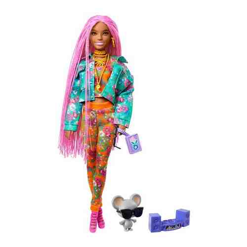 Кукла Mattel Barbie Экстра с розовыми косичками GXF09 арт. 1434139746