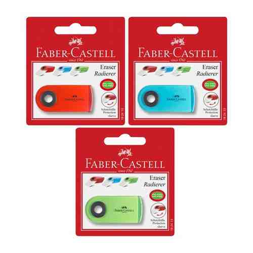 Ластик Faber Castell Ластик Sleeve mini, полупрозрачный корпус арт. 101234751415