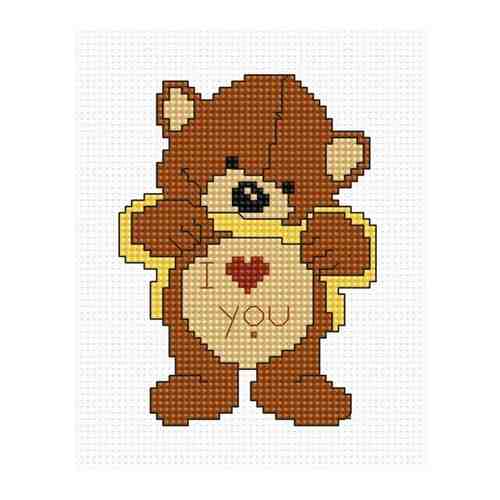 Набор для вышивания «Медведь», 7,5x10 см, Luca-S арт. 101309629179