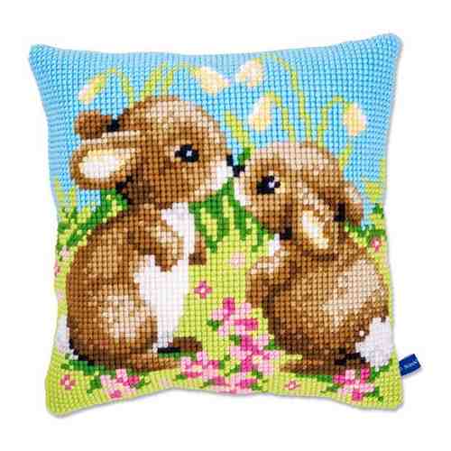 Набор для вышивания подушки Подушка Маленькие кролики PN-0021437, 40x40 см см. арт. 787923190