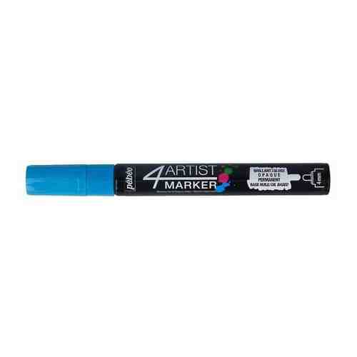 Набор художественных маркеров Pebeo 4Artist Marker, на масляной основе, 4 мм, 6 шт, перо круглое, голубой арт. 101235545987