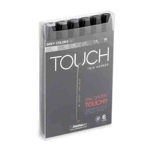 Набор маркеров Touch Twin 6 цветов серые тона арт. 101381271826