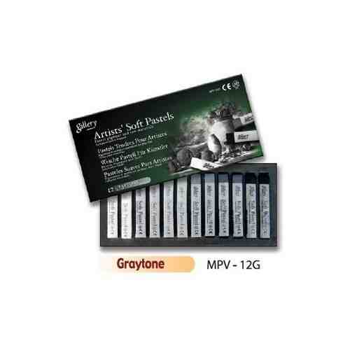Пастель сухая Mungyo Gallery Soft, квадратная Серый 12 цветов MGMPV12G арт. 1448020173