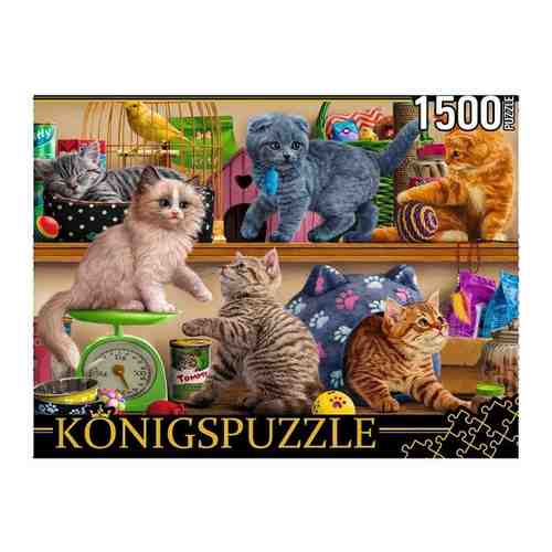 Пазл Konigspuzzle 1500 деталей: Котята в зоомагазине арт. 101339849960