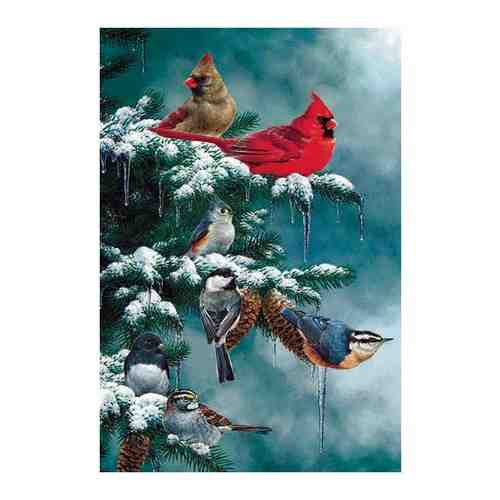 Пазлы из дерева Красный кардинал птицы Детская Логика арт. 1736461850