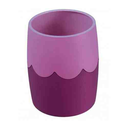 Подставка-стакан СТАММ пластик, круглый, двухцветный фиолетовый-сиреневый СН507 арт. 101410865616
