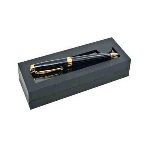 Ручка шариковая, черный корпус, золотые детали, подарочная коробка A-130 арт. 101453679579