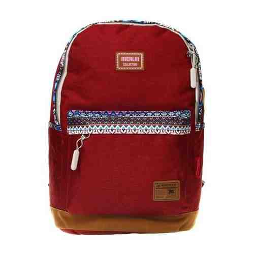 Рюкзак молодёжный, Merlin, 43 x 30 x 18 см, эргономичная спинка, красный 7004280 . арт. 1434452117