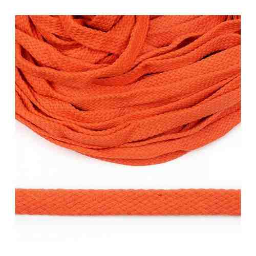 Шнур плоский х/б 15мм турецкое плетение TW цв.008 оранжевый уп.50м арт. 101482514650
