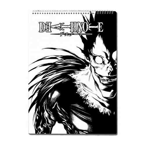 Скетчбук А3 50 листов Блокнот для рисования Аниме Death note (обложка тетрадь смерти, Рюк, Кира, Лайт Ягами, anime, Миса) - 4 В А3 арт. 101767655373