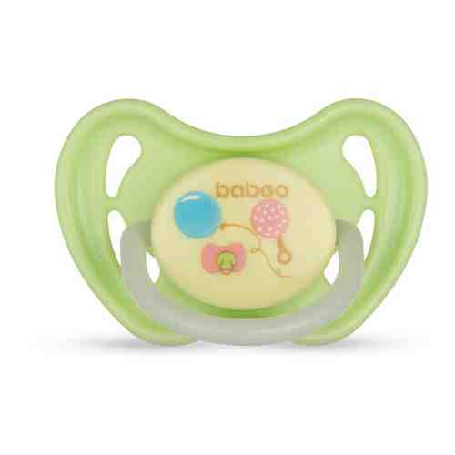 Соска Baby Shower круглая латексная ночная 6+ мес. Зелёный арт. 880982020