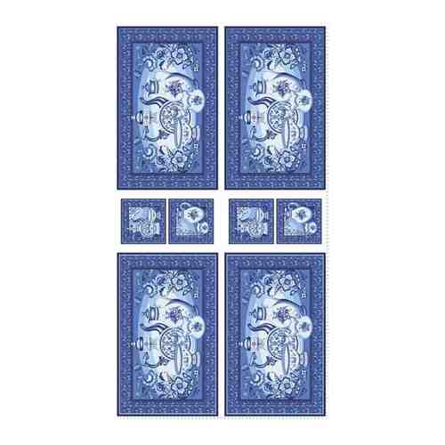 Ткань для пэчворка Peppy Лазурное чудо, панель, 60*110 см, 110 г/м2, 100% хлопок, синий арт. 100821119255