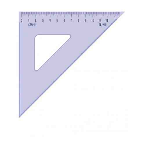 Треугольник 45°, 12см СТАММ, прозрачный тонированный арт. 482176088
