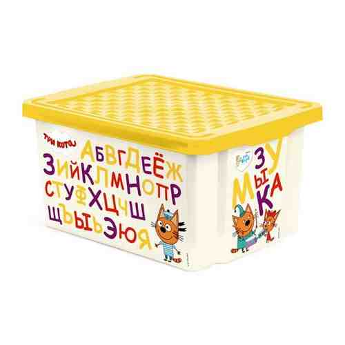 Ящик для игрушек Little Angel Три кота «Обучайка. Читай», 40,5 x 30,5 x 21 см, 17 л арт. 560997060
