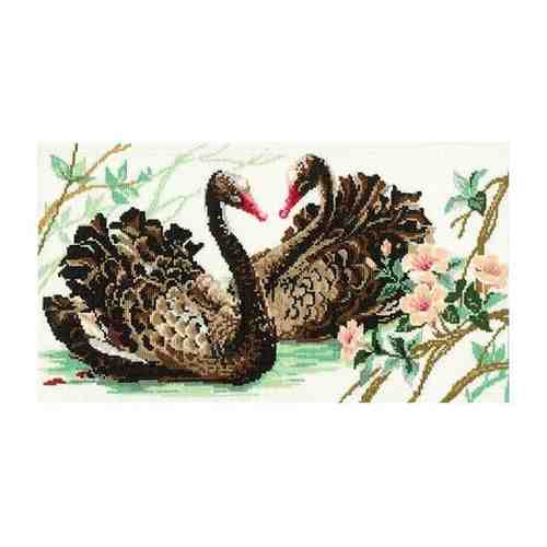 806 Набор для вышивания Riolis 'Черные лебеди', 40*24 см арт. 663310082