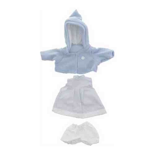 91033-4 Комплект одежды для кукол 33 см, 3 предмета с платьицем голубой с белым арт. 101488157637