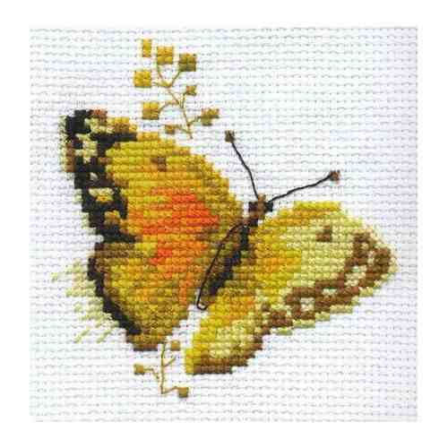 Алиса 0-147 Яркие бабочки. Желтая Счетный крест 9 x 8 см Набор для вышивания арт. 101469185121