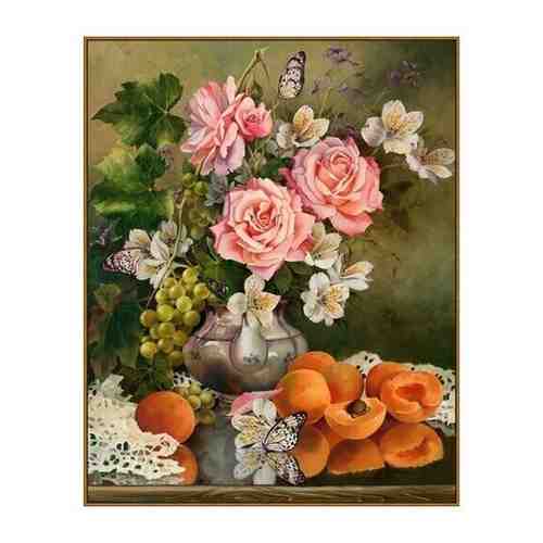Алмазная мозаика Розы и абрикосы, Милато 40x50 см. арт. 101330825601