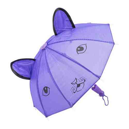 AR1442 Зонтик из болони с ушками 22см (фиолетовый) арт. 101178387482