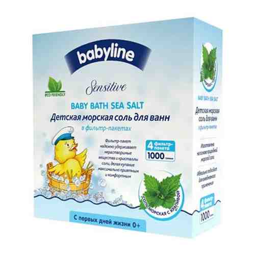 Babyline, SENSITIVE Соль морская с крапивой, 1000г (4Х250г) фильтр-пакет арт. 100379441023