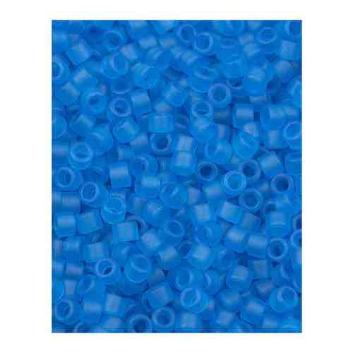 Бисер Miyuki Delica, цилиндрический, размер 11/0, цвет: Полуматовый прозрачный синий капри (0787), 4,5 грамм арт. 101116682343