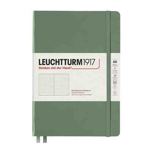 Блокнот Leuchtturm Smooth Colours А5 (в точку) 61л оливковый мягкая обложка арт. 101581125410