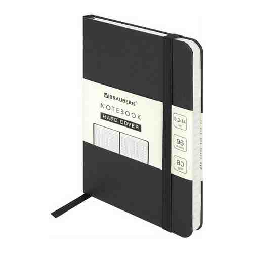 Блокнот малый формат (96х140 мм) А6, BRAUBERG ULTRA, балакрон, 80 г/м2, 96 л., клетка, черный, 113052 арт. 101647023094