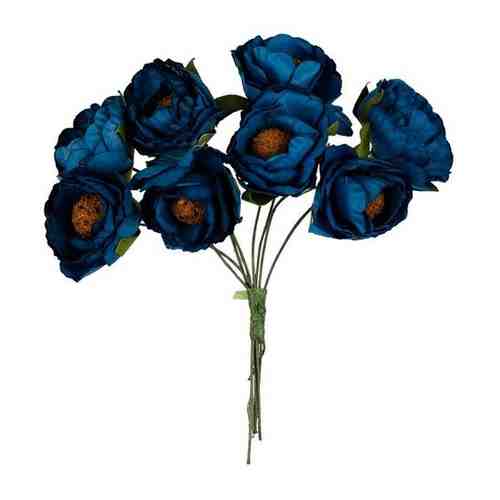 Декоративные цветы Mr.Painter 6*8 шт, Морская волна (темно-синий) (PFE-14) арт. 101411629104