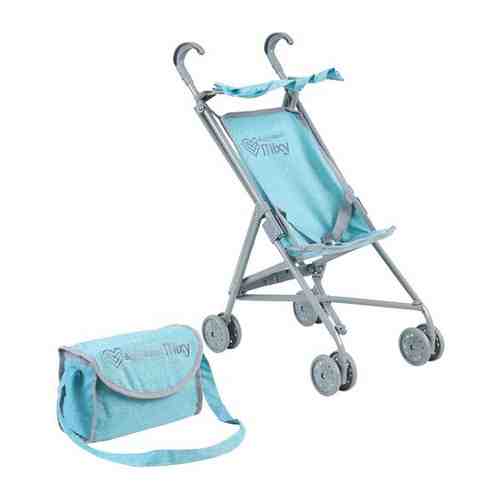Детская игрушечная прогулочная коляска-трость Buggy Boom для кукол Mixy 8005 с козырьком и сумкой арт. 101263499028
