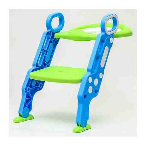 Детское сиденье на унитаз «Абстракция», цвет зеленый/голубой арт. 1409549921