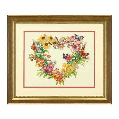 Dimensions 70-35336 Wildflower Wreath Счетный крест 36 x 28 см Набор для вышивания арт. 101401499815