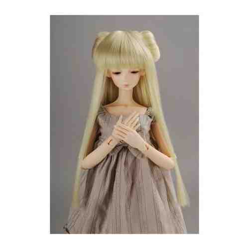 Dollmore 8-9 JDumpling Wig Blonde (Парик блонд длинный с чёлкой и двумя пучками размер 20-23 см для кукол Доллмор / Пуллип) арт. 101469626560