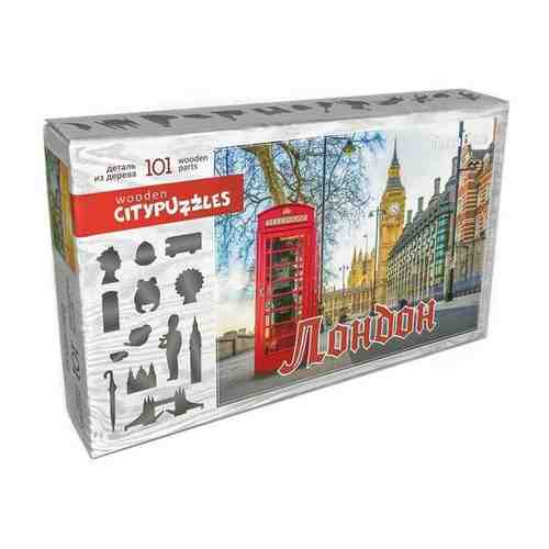 Фигурный деревянный пазл нескучные игры 8222 Citypuzzles Лондон, 101 элемент арт. 676858248