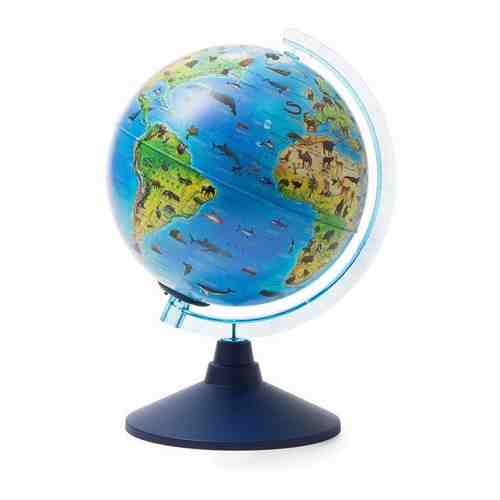 глобен Интерактивный глобус D-210 мм Зоогеографический (Детский) с подсветкой от батареек. Очки виртуальной реальности (VR) в комплекте. арт. 1736574878