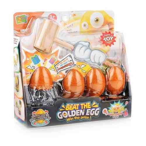 Игрушка-сюрприз Oubaoloon 4 яйца, с подставкой, на листе (0669) арт. 101243502847