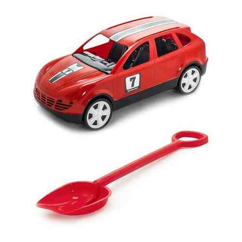 Игрушки для песочницы для снега Игрушка Детский автомобиль (Кроссовер) красный + Лопатка 50 см. красный арт. 101370679977