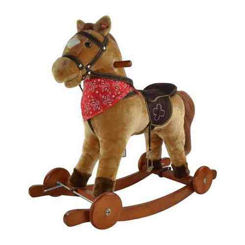 Качалка-лошадка Pituso с колёсами Светло-коричневый арт. 101103343394